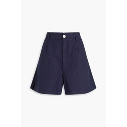 Boy linen and cotton-blend shorts