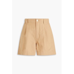 Linen, TENCEL and cotton-blend twill shorts