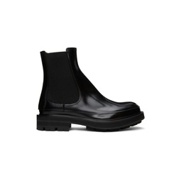 Black Leather Chelsea Boots 231259M223007