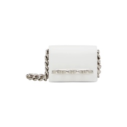 White Four Ring Micro Shoulder Bag 221259F048108