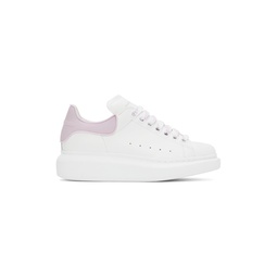 White   Purple Oversized Sneakers 221259F128080