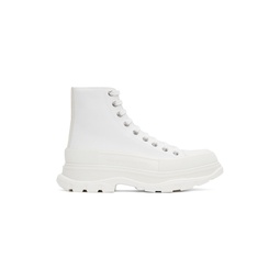 White High Tread Slick Sneakers 221259M236005