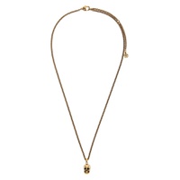 Gold Skull Necklace 222259M145009