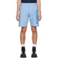 Blue Cotton Shorts 222259M193004