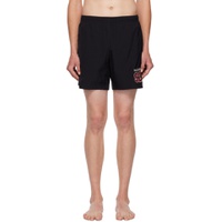 Black Embroidered Swim Shorts 231259M193007