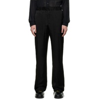 Black Zip Trousers 222259M191014
