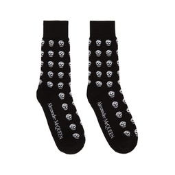 Black   White Skull Socks 222259M220002