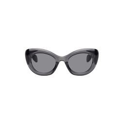 Gray Cat Eye Sunglasses 232259F005009