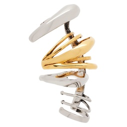 Silver   Gold Multi Hoop Cuff Earring 222259F022027