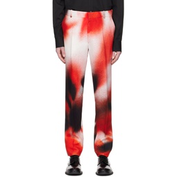 Red Spray Trousers 231259M191000
