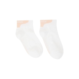 Pink   White Mini Branded Socks 221259F076003
