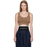 Brown Cropped Camisole 222187F111001