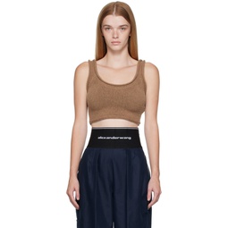 Brown Cropped Camisole 222187F111001