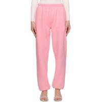 Pink Embossed Lounge Pants 231187F086001