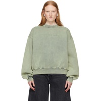 Green Embossed Sweatshirt 241187F098000