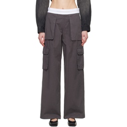 Gray Cargo Rave Trousers 241187F087008
