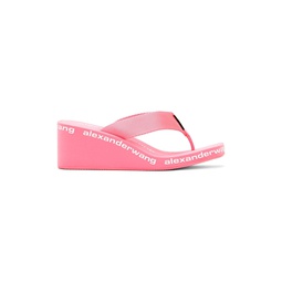 Pink AW Wedge Flip Flop Sandals 222187F125001