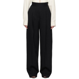 Black High Waisted Trousers 232187F087011