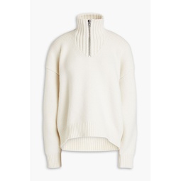 Wool-blend half-zip sweater