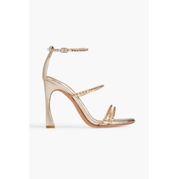 Dolores embellished leather and PVC sandals
