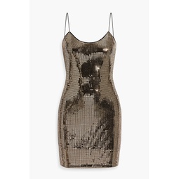 Nelle sequined jersey mini dress