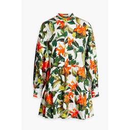 Cailin floral-print cotton-blend poplin mini dress