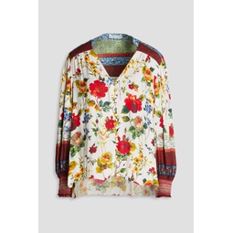 Serena floral-print twill blouse