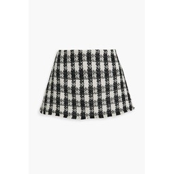 Mace skirt-effect checked tweed shorts