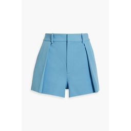 Gary pleated stretch-crepe shorts
