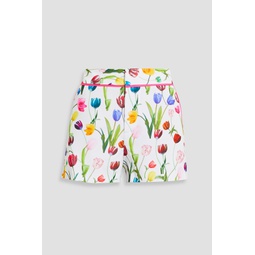 Dylan floral-print crepe shorts