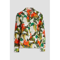 Eloise floral-print silk crepe de chine blouse