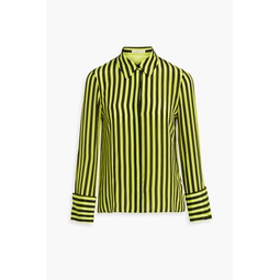 Willa striped silk-crepe shirt