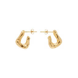 Gold The Mini Link of Wanderlust Hoop Earrings 241137M144006