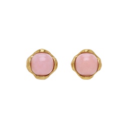 SSENSE Exclusive Gold Opal Stud Earrings 232137F022007