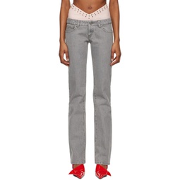 Gray Double Jeans 241098F069000