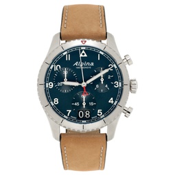 Brown Startimer Pilot Quartz Chronograph Watch 241224M165004
