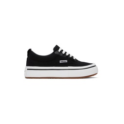 Black Vulcanized Lace Up Sneakers 241820F128000