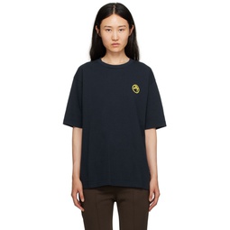 Navy Graphic T Shirt 231820F110003