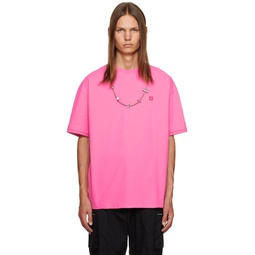 Pink Embroidered T Shirt 231820M213003