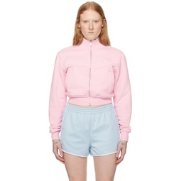 Pink Cropped Sweatshirt 241820F063002