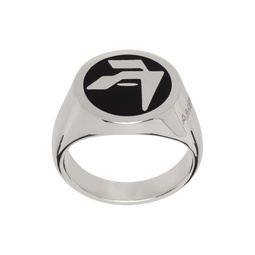 Silver Graphic Ring 241820M147003