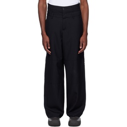 Black Double Belted Trousers 232820M191001