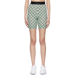 Green Nylon Sport Shorts 221820F088003