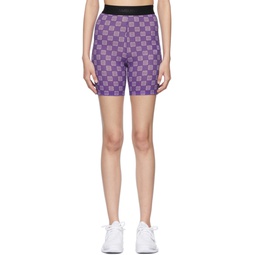 Purple Nylon Sport Shorts 221820F088002