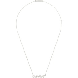 Silver Amb Initial Necklace 241820F023004