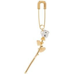 Gold Rose Charm Single Earring 241820F022003