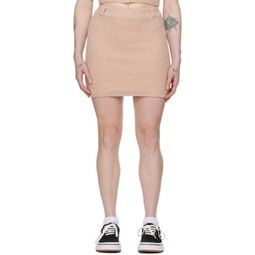 Pink Belt Loops Miniskirt 241820F090001