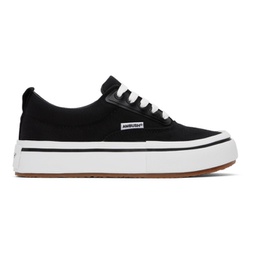 Black Vulcanized Lace Up Sneakers 241820F128000