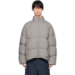 Gray Patch Puffer Jacket 232820M178000