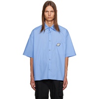 Blue Spread Collar Shirt 231820M192004
